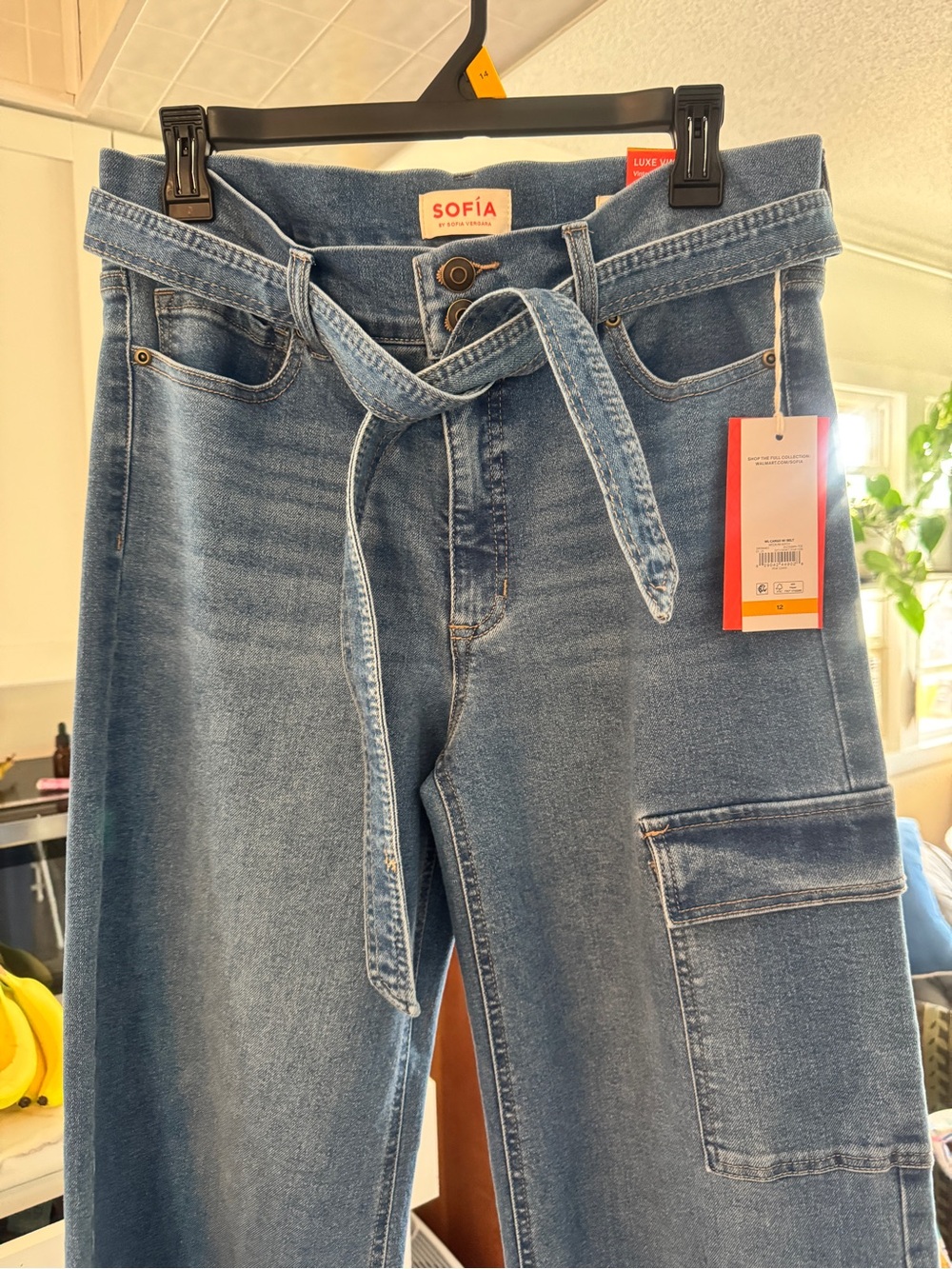 Sofia Vergara Margot High-Rise Wide Leg Luxe Vintage Denim size 12